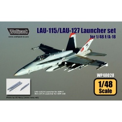Wolfpack WP48028, LAU-115/LAU-127 Launcher set for F/A-18, SCALE 1/48