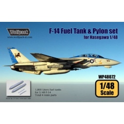 Wolfpack WP48072, F-14 Tomcat Fuel tank & Pylon set (for Hasegawa 1/48), SCALE 1/48