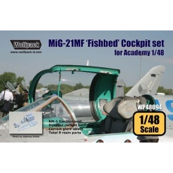 Wolfpack WP48094, MiG-21MF 'Fishbed' Cockpit set (for Academy 1/48), SCALE 1/48