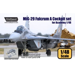 Wolfpack WP48109, Wolfpack WP48109, MiG-29 (9-12) Fulcrum A Cockpit set (for Academy ), SCALE 1/48 SCALE 1/48