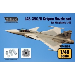 Wolfpack WP48199, JAS-39C/D Gripen RM12 Engine Nozzle set (for Kittyh,SCALE 1/48