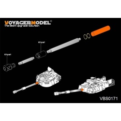 Modern US Army M109 Self-propelled howitzer Barrel VBS0171, 1:35, VOYAGERMODEL