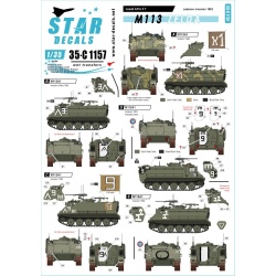 Star Decals, 35-C1157 Israeli AFVs  7. IDF M113 Zelda in Lebanon , SCALE 1/35
