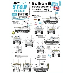 Star Decals, 35-C1160 Balkan Peacekeepers  9. Scimitar CVR(T) , SCALE 1/35