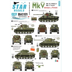 Star Decals, 35-C1171 British and Polish Mk VC 'Tulip' and Mk VC , SCALE 1/35