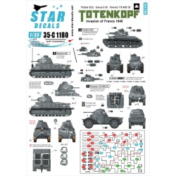 Star Decals, 35-C1180 SS-Totenkopf. Invasion of France 1940. PzKpfw , SCALE 1/35