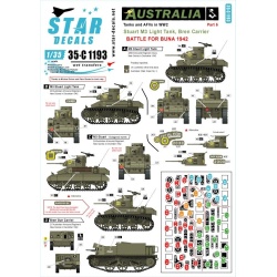 Star Decals, 35-C1193 Australia Tanks and AFVs  5. Battle for Buna , SCALE 1/35
