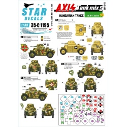 Star Decals, 35-C1195 Axis Tank mix 5. Hungarian Tanks 39.M Csaba, SCALE 1/35