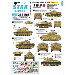 Star Decals, 35-C1208 German tanks in Italy 8. Mixed AFVs Ansaldo , SCALE 1/35