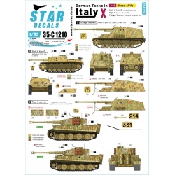 Star Decals, 35-C1210 German tanks in Italy  10. Mixed AFVs StuG , SCALE 1/35