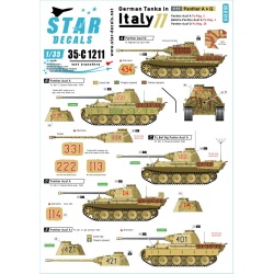 Star Decals, 35-C1211 German tanks in Italy  11. Panther A & G , SCALE 1/35