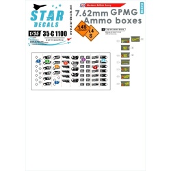 Star Decals, 35-C1100 Modern British Army. Labels for ammo boxes., SCALE 1/35