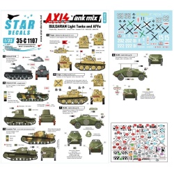 Star Decals, 35-C1107 Axis & Eastern European Tank Mix 1., SCALE 1/35