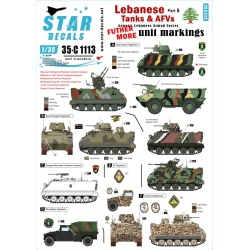 Star Decals, 35-C1113 Lebanese Tanks & AFVs 6., SCALE 1/35