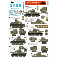 Star Decals, 35-C1120 British M3 Lee in Burma 1944-45. 3rd Carabinie, SCALE 1/35