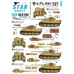 Star Decals, 35-C1132 s.Pz.Abt. 507 Tiger I., SCALE 1/35