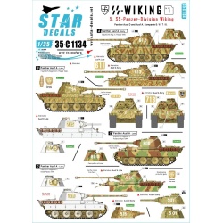 Star Decals, 35-C1134 5. SS-Panzer Division Wiking. Panther Ausf D , SCALE 1/35