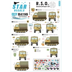 Star Decals, 35-C1145 R.S.O. on the Eastern and Western fronts., SCALE 1/35