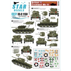 Star Decals, 35-C1150 From Normandie to Germany. British Cromwell , SCALE 1/35
