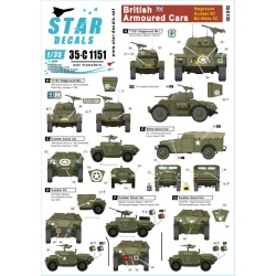 Star Decals, 35-C1151 Staghound, Humber SC and White Scout Car. , SCALE 1/35