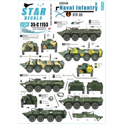Star Decals, 35-C1153 Naval Infantry 5.Russian BTR-80 of the North , SCALE 1/35