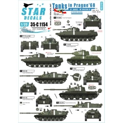 Star Decals, 35-C1154 Tanks in Prague 1968. , SCALE 1/35