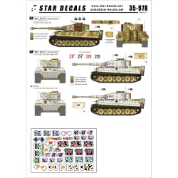 Star Decals, 35-978, Decal for Tiger I Mid production (with zimmerit), 1:35