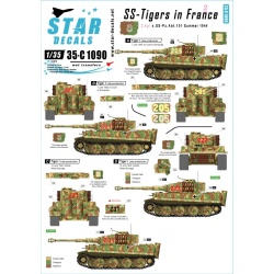 Star Decals, 35-C1090 SS-Tigers in France 2, SCALE 1/35