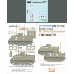 ECHELON FD D356087, 1/35 Decals for RAAC 3rd Cav Rgt M113A1s (T50 turret) in Vie