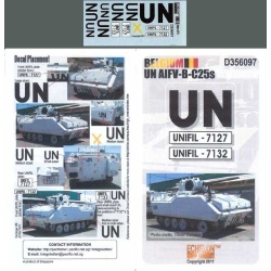 ECHELON FD D356097, 1/35 Decals for Belgium UN AIFV-B-C25s in Lebanon