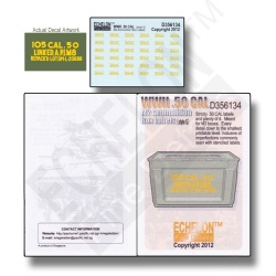 ECHELON FD D356134, 1/35 Decals for WWII .50 CAL M2 Ammo Box Labels (pt.5)