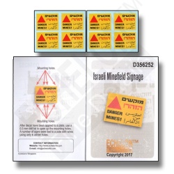 ECHELON FD D356252, 1/35 Decals for Israeli Minefield Signage