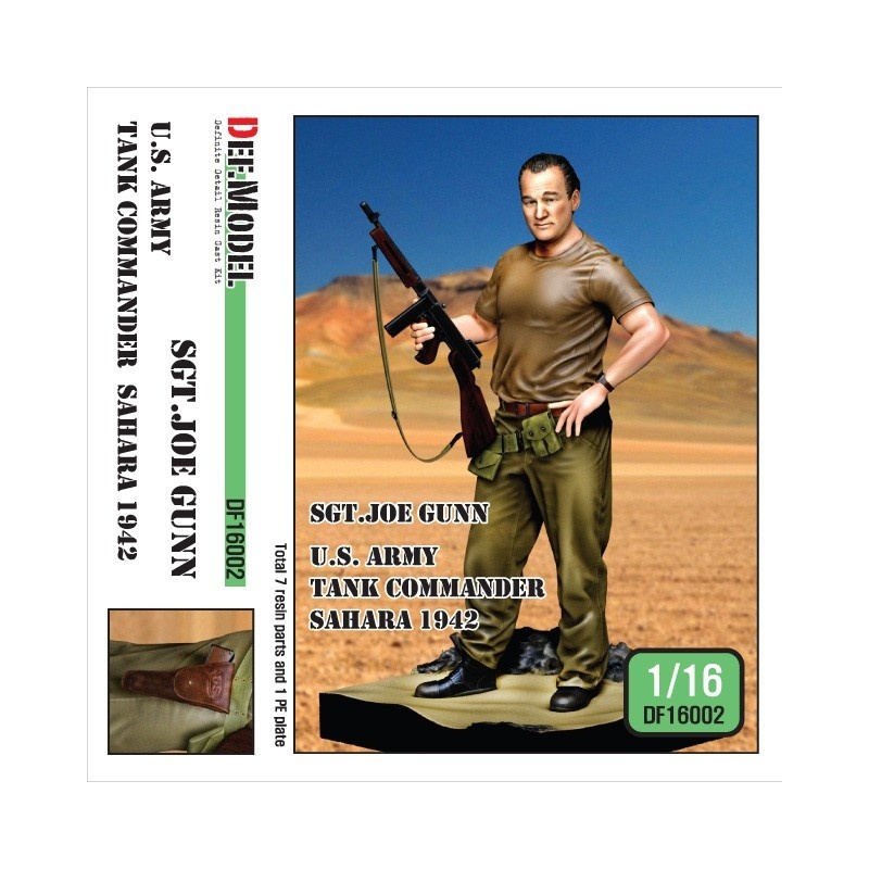 DEF. MODEL, U.S. Army Tank commander in Sahara 1942 , DF16002, 1:16