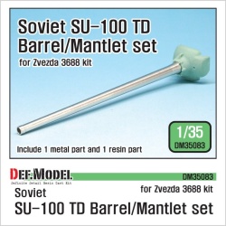 DEF.MODEL, DM35083, SU-100 TD D-10S Barrel / Mantlet set , 1:35