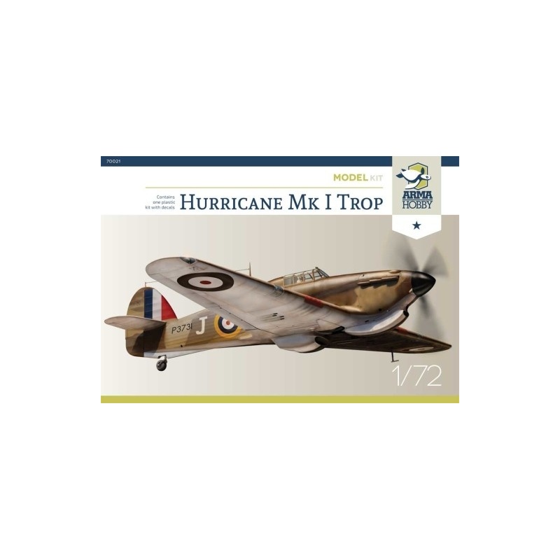 ARMA HOBBY, 70021, Hurricane Mk I Trop Model Kit, scale 1:72