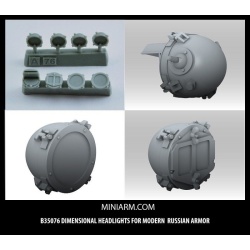 MINIARM, 1:35, B35076, Dimensional headlights for Modern Russian Armor
