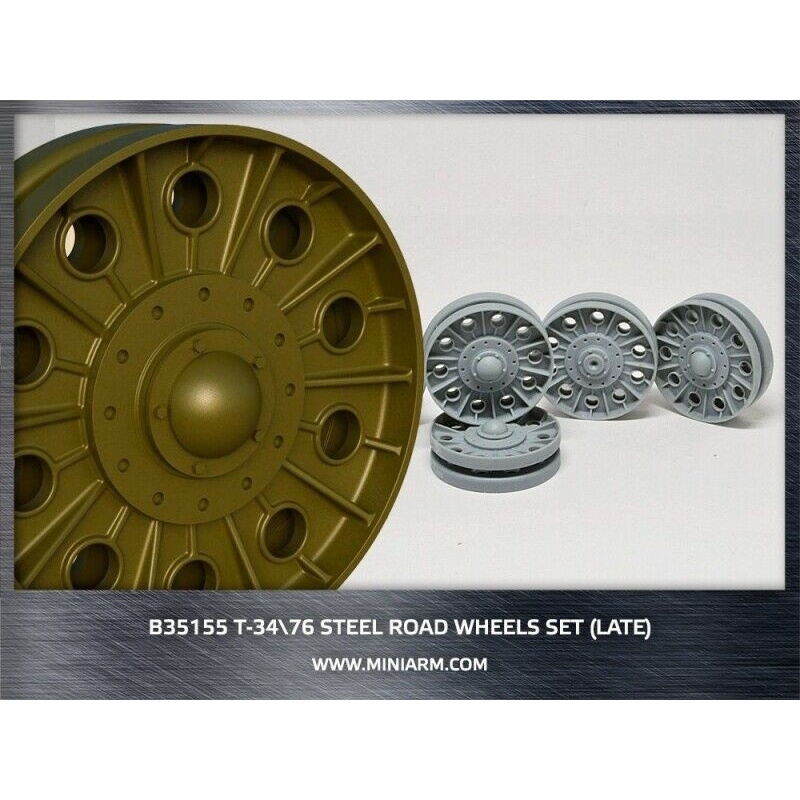 MINIARM 1:35, B35155, T-34/76 Steel road wheels set (late type)
