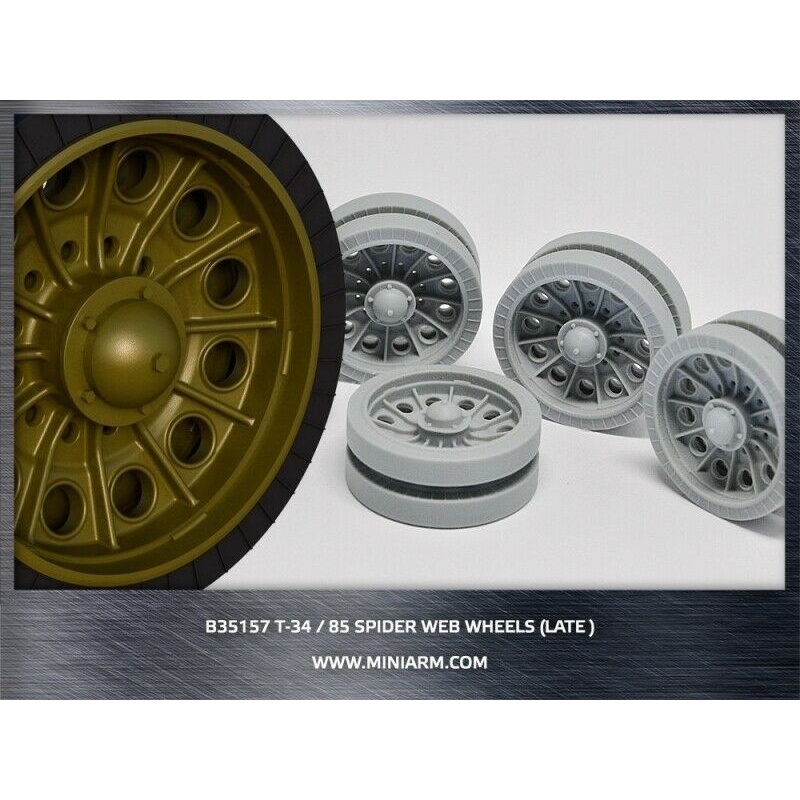 MINIARM 1:35, B35157, T-34/85 Spider web road wheels set (late type)