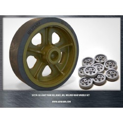 MINIARM, 1:35, B35171,M3/M3A1/M5 (Stuart), welded road wheels set & Idler wheels