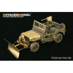 PEA185, WWII U.S. Jeep Willys MB snow plow w/ tyre chains , VOYAGERMODEL 1/35