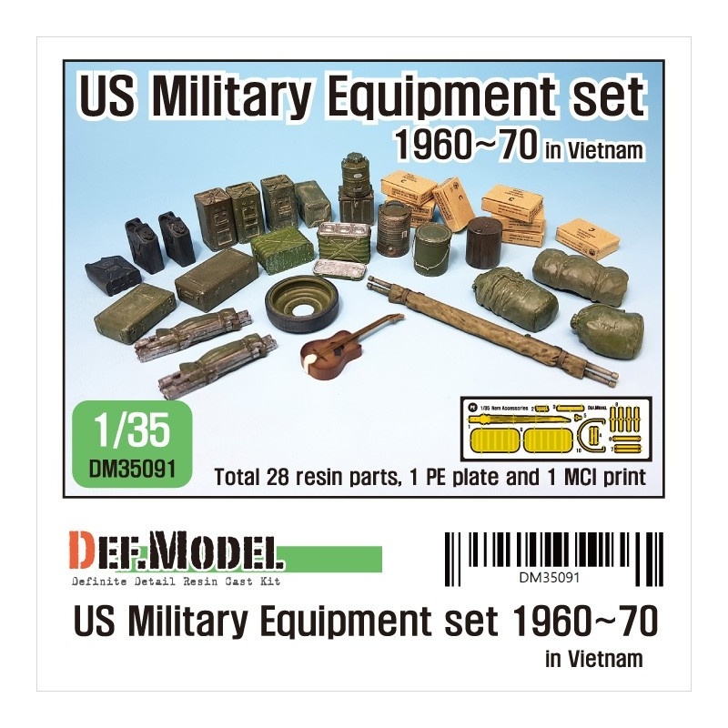 DEF. MODEL ,DM35091, 1/35 U.S. military Equipment set -1960~70 ,1:35