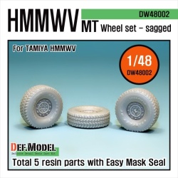 DEF.MODEL, DW48002, HMMWV MT Wheel set (for Tamiya 1/48) ,1/48