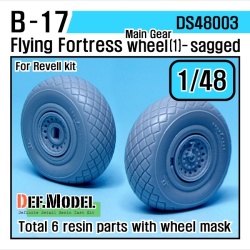 DEF.MODEL, DS48003, B-17 Flying Fortress Wheel set 1 (for Revell 1/48) ,1/48