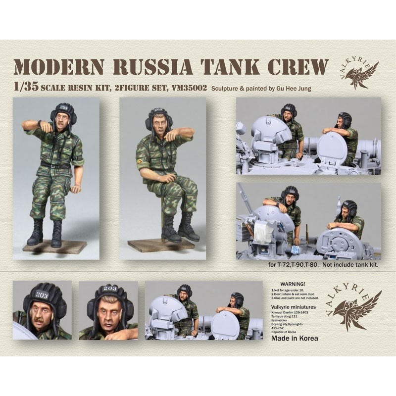 VALKYRIE MINIATURES, VM35002, Modern Russian Tank Crew (2 Figures) in scale 1:35