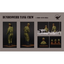 VALKYRIE MINIATURES, VM35018 Bundeswehr Tank Crew - 1960~ 1970 Era (2 Figures and 1 Bust) in scale 1:35