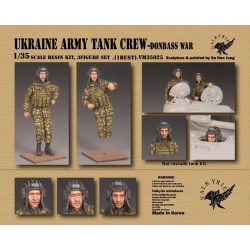 VALKYRIE MINIATURES, VM35025 Ukraine Army Tank Crew - Donbass War (2 Figures and 1 Bust) in scale 1:35