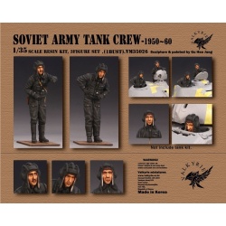 VALKYRIE MINIATURES, VM35026 Soviet Army Tank Crew - 1950 ~ 60 Era (2 Figures and 1 Bust) in scale 1:35