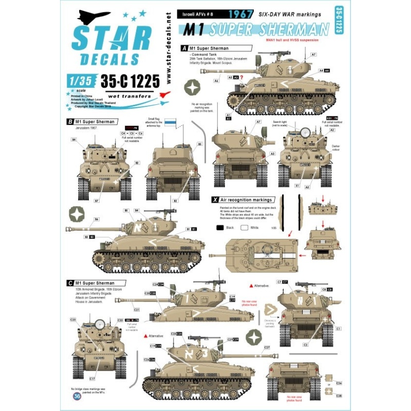 Star Decal 35-C1224, Red Army OT-34 Flame tanks.T-34 flame thrower version, 1/35