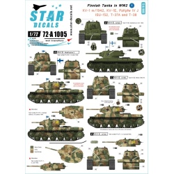 Star Decals 72-A1005, KV-1 m/1942, KV-1E, ISU-152, PzKpfw IV Ausf J, T-37A, 1/72