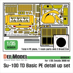DEF.MODEL, DE35024, Su-100 TD Basic PE detail up set (for 1/35 Zvezda 3688) , 1:35